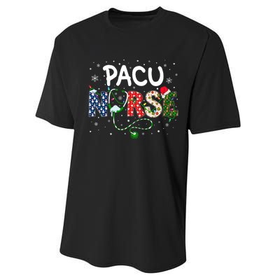 Pacu Nurse Xmas Santa Hat Funny Nursing Christmas Pattern Performance Sprint T-Shirt