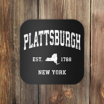 Plattsburgh New York Ny Vintage Athletic Coaster