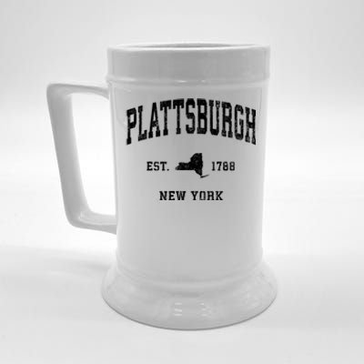 Plattsburgh New York Ny Vintage Athletic Beer Stein