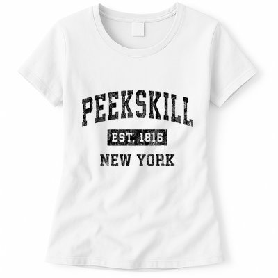 Peekskill New York Ny Vintage Established Sports Design Womens T-Shirt