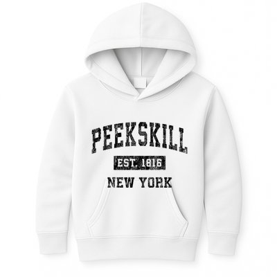 Peekskill New York Ny Vintage Established Sports Design Kids Hoodie