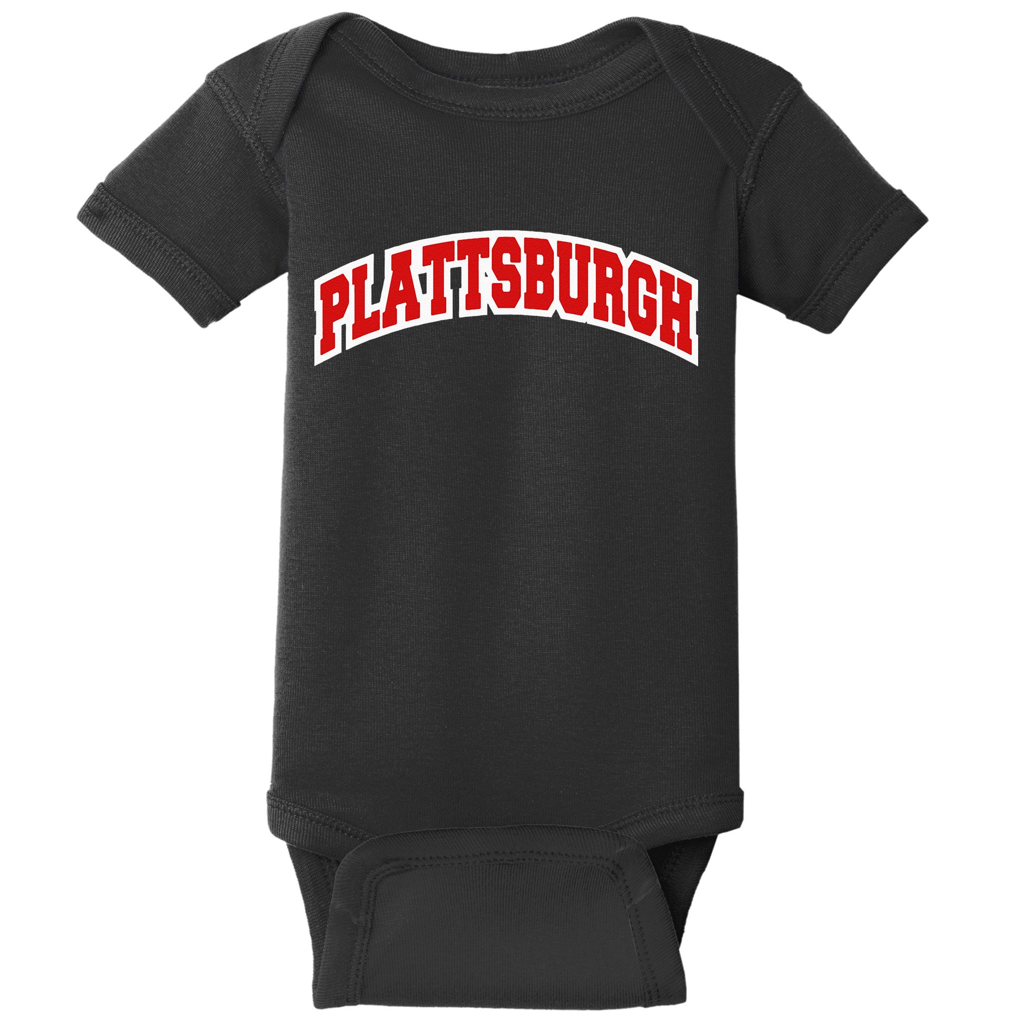 Plattsburgh New York Varsity Style Vintage Baby Bodysuit