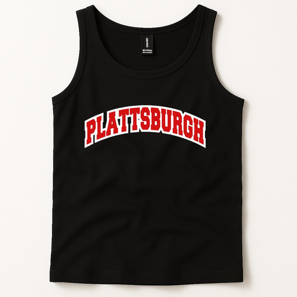 Plattsburgh New York Varsity Style Vintage Tank Top