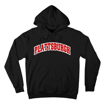 Plattsburgh New York Varsity Style Vintage Hoodie