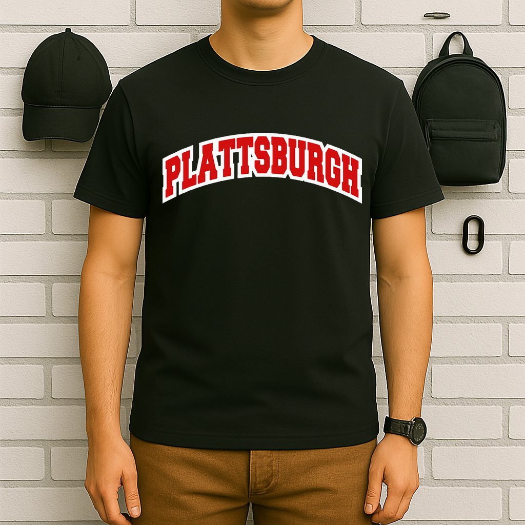 Plattsburgh New York Varsity Style Vintage T-Shirt