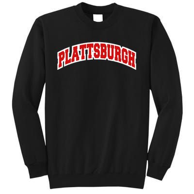 Plattsburgh New York Varsity Style Vintage Tall Sweatshirt