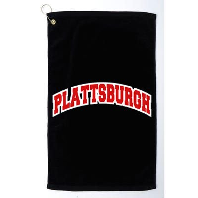 Plattsburgh New York Varsity Style Vintage Platinum Collection Golf Towel