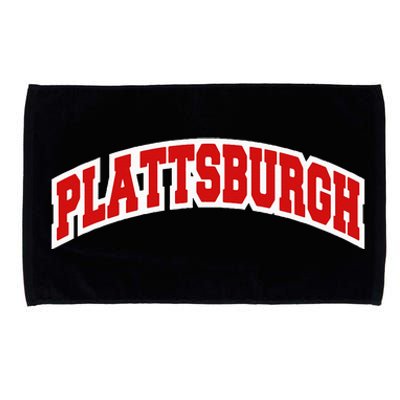 Plattsburgh New York Varsity Style Vintage Microfiber Hand Towel