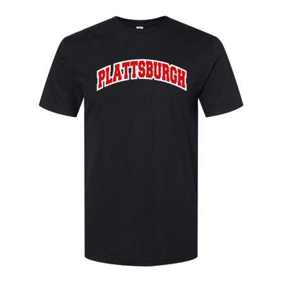 Plattsburgh New York Varsity Style Vintage Softstyle CVC T-Shirt