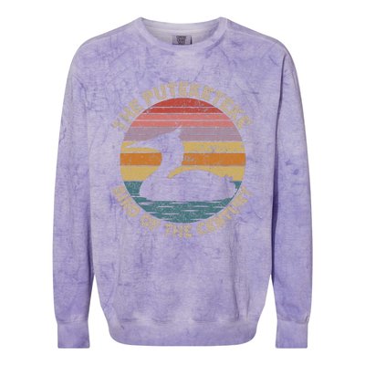 Puteketeke New ZealandS Bird Of The Century Colorblast Crewneck Sweatshirt