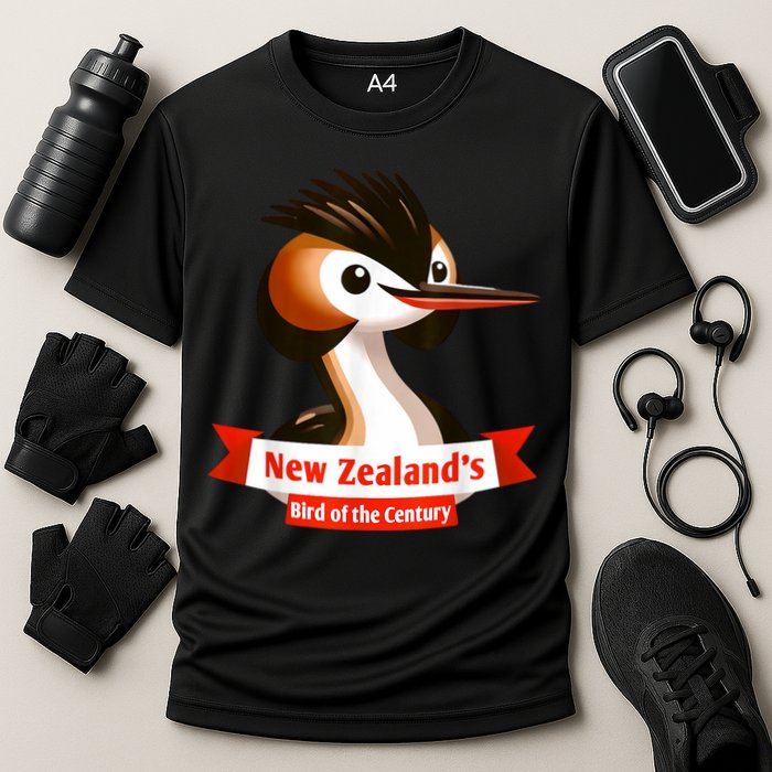 Puteketeke New ZealandS Bird Of The Century Cooling Performance Crew T-Shirt