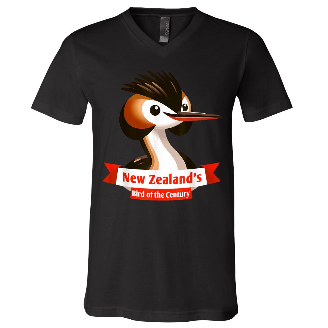 Puteketeke New ZealandS Bird Of The Century V-Neck T-Shirt