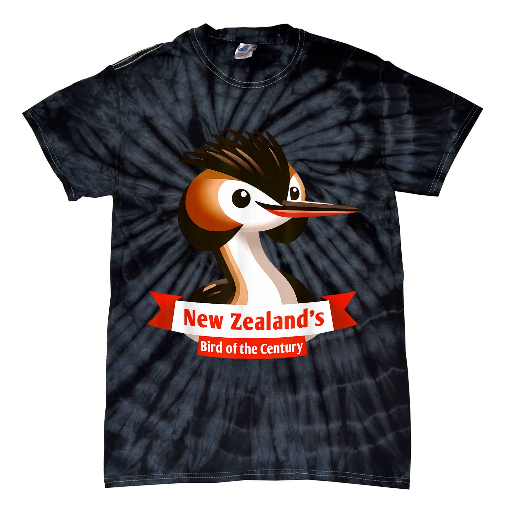 Puteketeke New ZealandS Bird Of The Century Tie-Dye T-Shirt
