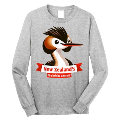 Puteketeke New ZealandS Bird Of The Century Long Sleeve Shirt