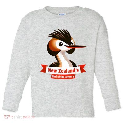 Puteketeke New ZealandS Bird Of The Century Toddler Long Sleeve Shirt