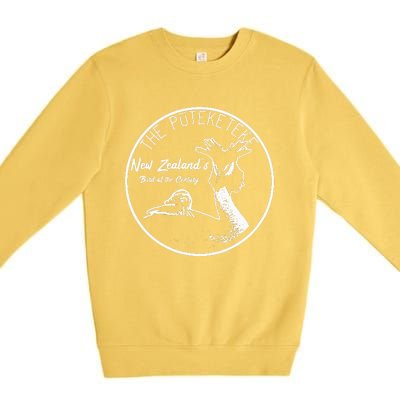 Puteketeke New ZealandS Bird Of The Century Premium Crewneck Sweatshirt