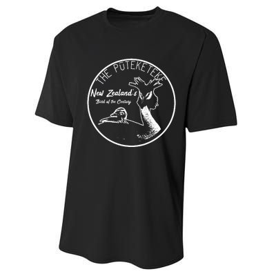 Puteketeke New ZealandS Bird Of The Century Performance Sprint T-Shirt