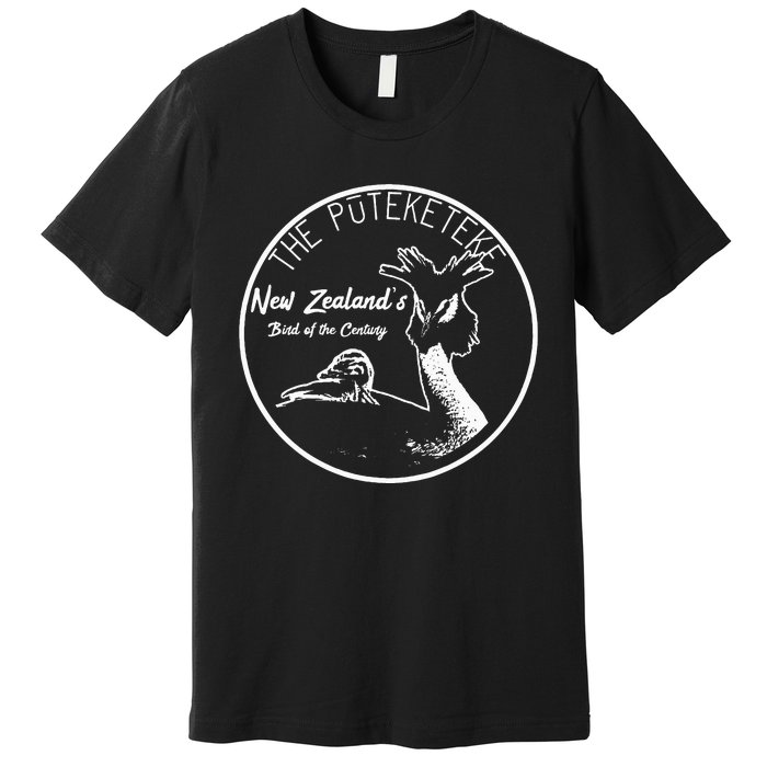 Puteketeke New ZealandS Bird Of The Century Premium T-Shirt