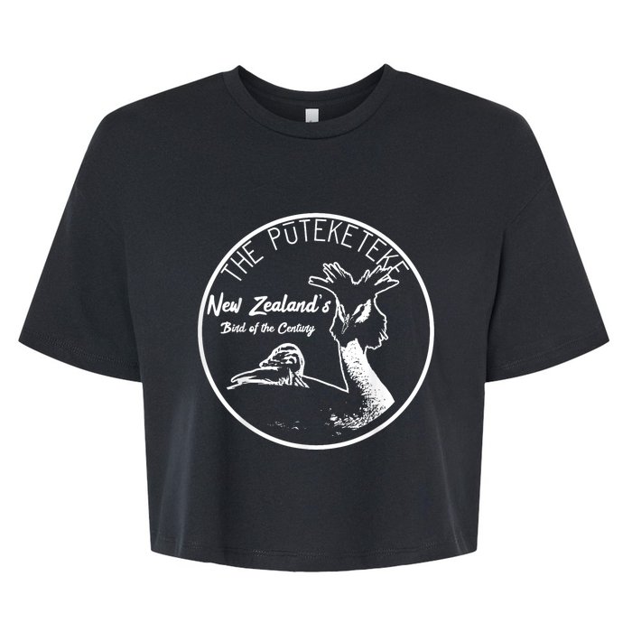 Puteketeke New ZealandS Bird Of The Century Bella+Canvas Jersey Crop Tee