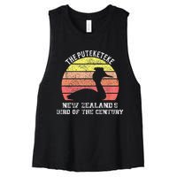 Puteketeke New ZealandS Bird Of The Century Vintage Design Women's Racerback Cropped Tank