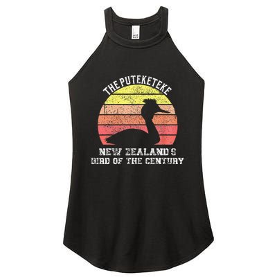 Puteketeke New ZealandS Bird Of The Century Vintage Design Women's Perfect Tri Rocker Tank