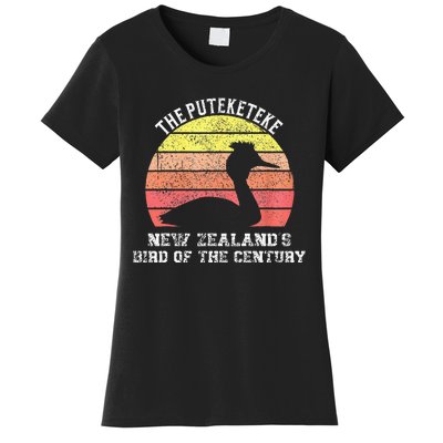 Puteketeke New ZealandS Bird Of The Century Vintage Design Women's T-Shirt