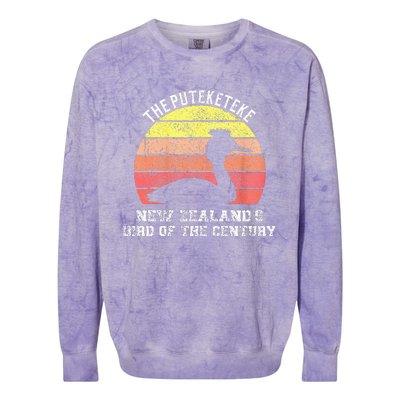 Puteketeke New Zealand's Bird of the Century vintage design  Colorblast Crewneck Sweatshirt