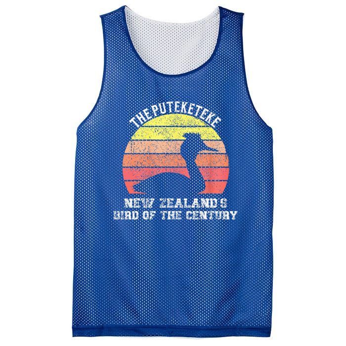 Puteketeke New Zealand's Bird of the Century vintage design  Mesh Reversible Basketball Jersey Tank