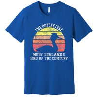 Puteketeke New Zealand's Bird of the Century vintage design  Premium T-Shirt