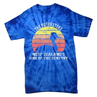 Puteketeke New Zealand's Bird of the Century vintage design  Tie-Dye T-Shirt