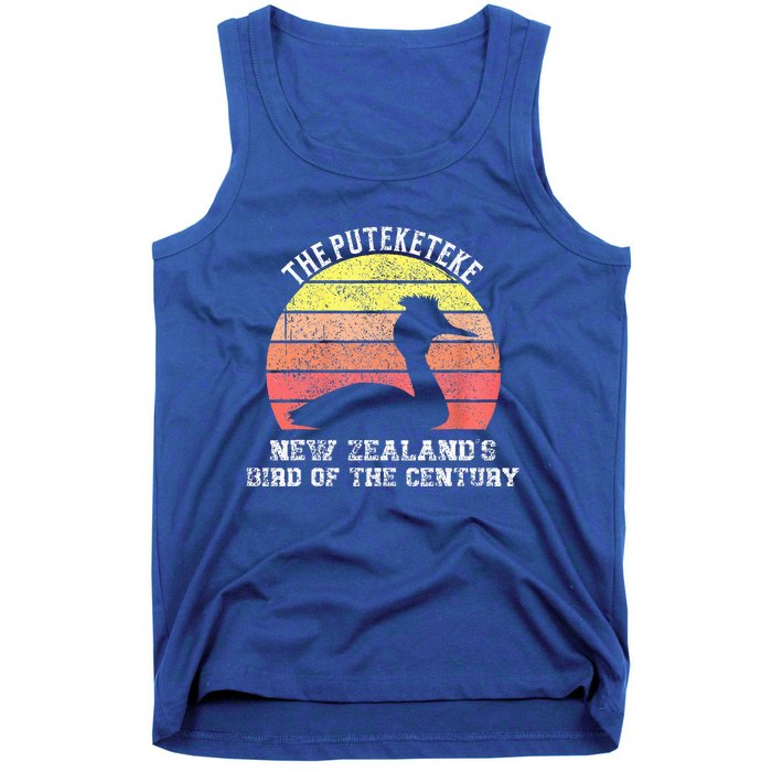 Puteketeke New Zealand's Bird of the Century vintage design  Tank Top