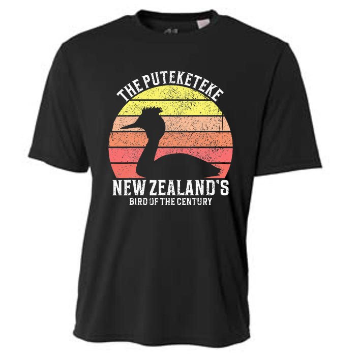 Puteketeke New Zealand's Bird Of The Century Cooling Performance Crew T-Shirt