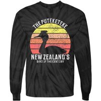 Puteketeke New Zealand's Bird Of The Century Tie-Dye Long Sleeve Shirt