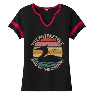 Puteketeke New ZealandS Bird Of The Century Vintage Ladies Halftime Notch Neck Tee