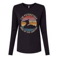 Puteketeke New ZealandS Bird Of The Century Vintage Womens Cotton Relaxed Long Sleeve T-Shirt