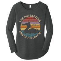 Puteketeke New ZealandS Bird Of The Century Vintage Women's Perfect Tri Tunic Long Sleeve Shirt