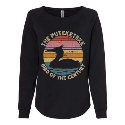 Puteketeke New ZealandS Bird Of The Century Vintage Womens California Wash Sweatshirt