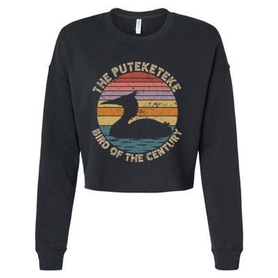 Puteketeke New ZealandS Bird Of The Century Vintage Cropped Pullover Crew