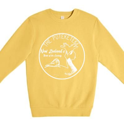 Puteketeke New ZealandS Bird Of The Century Premium Crewneck Sweatshirt