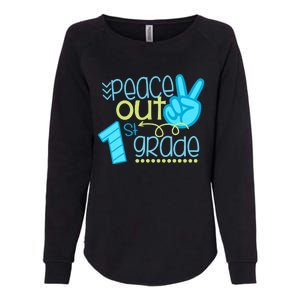 Peace Out 1st Grade Funny End Of School Year Teacher Student Womens California Wash Sweatshirt