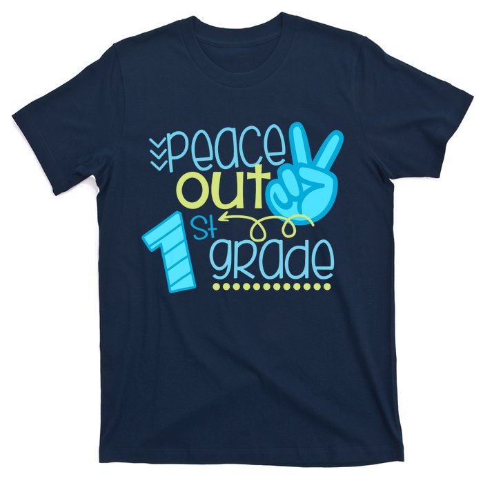 Peace Out 1st Grade Funny End Of School Year Teacher Student T-Shirt