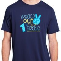 Peace Out 1st Grade Funny End Of School Year Teacher Student Adult ChromaSoft Performance T-Shirt