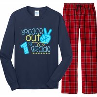 Peace Out 1st Grade Funny End Of School Year Teacher Student Long Sleeve Pajama Set