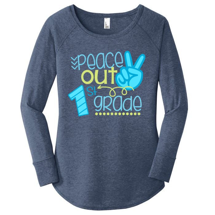 Peace Out 1st Grade Funny End Of School Year Teacher Student Women's Perfect Tri Tunic Long Sleeve Shirt