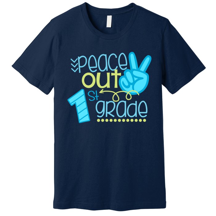 Peace Out 1st Grade Funny End Of School Year Teacher Student Premium T-Shirt