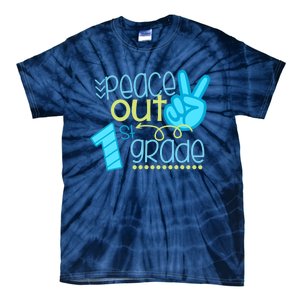 Peace Out 1st Grade Funny End Of School Year Teacher Student Tie-Dye T-Shirt