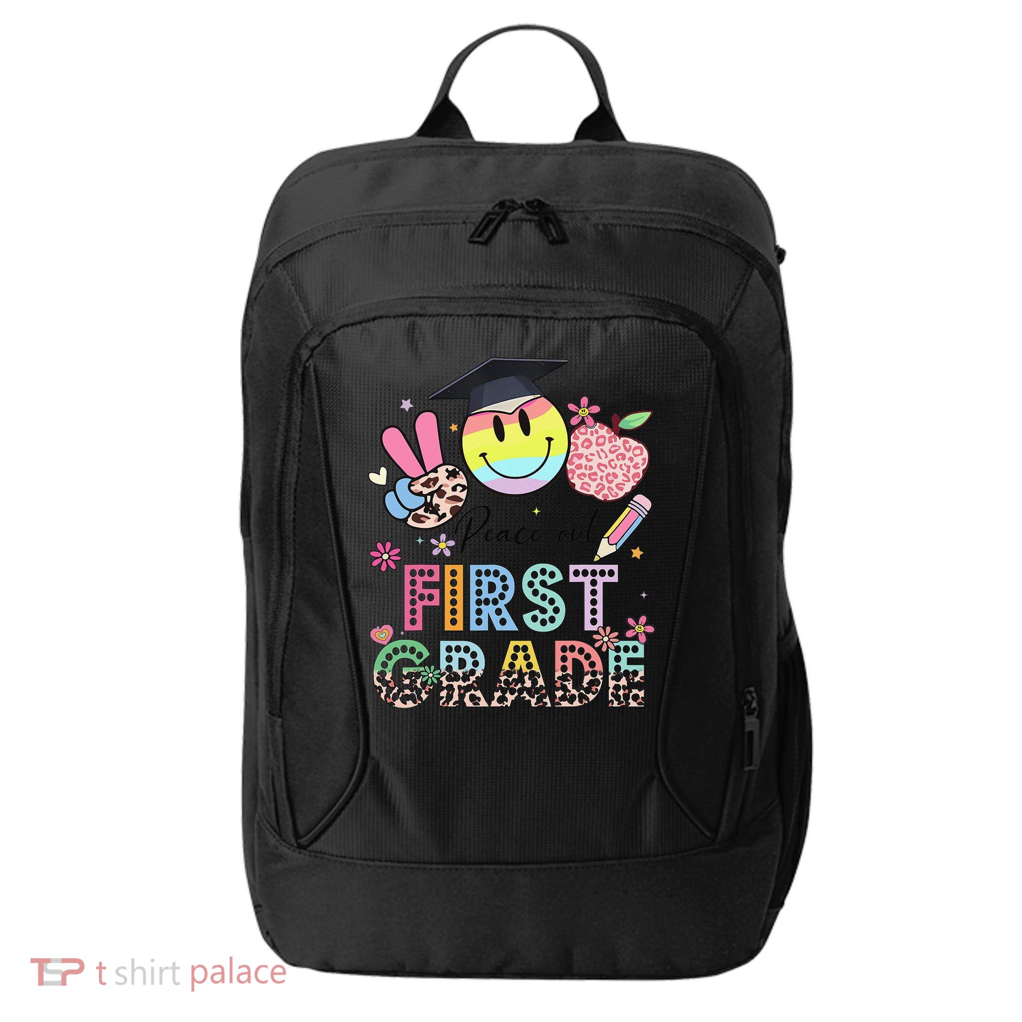 Peace Out 1st First Grade Graduation Last Day Of School City Backpack