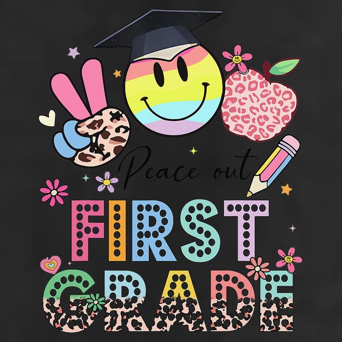 Peace Out 1st First Grade Graduation Last Day Of School Adult Drive Performance Visor