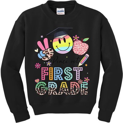 Peace Out 1st First Grade Graduation Last Day Of School Kids Sweatshirt