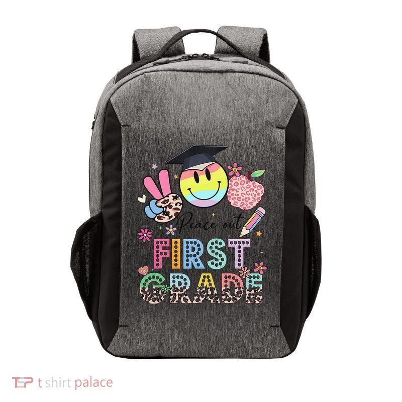 Peace Out 1st First Grade Graduation Last Day Of School Vector Backpack
